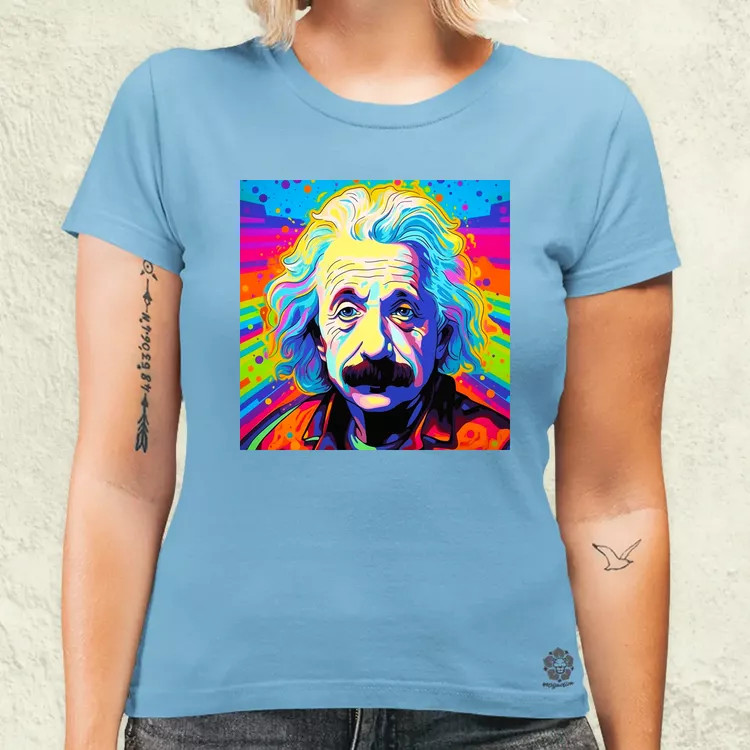 Pop art Einstein v15 női póló