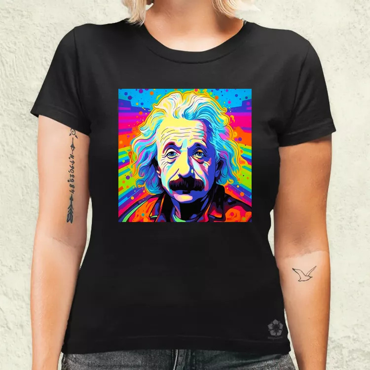 Pop art Einstein v15 női póló