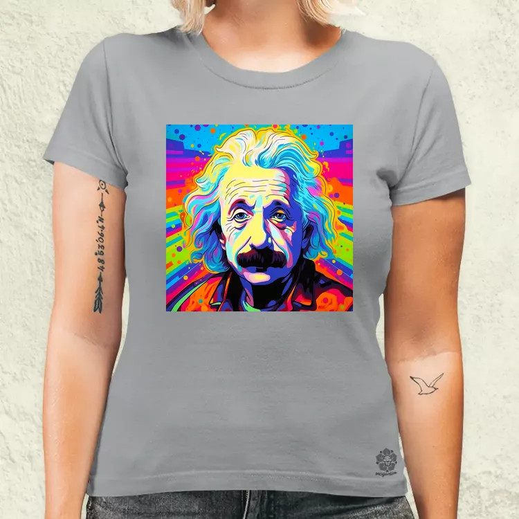 Pop art Einstein v15 női póló