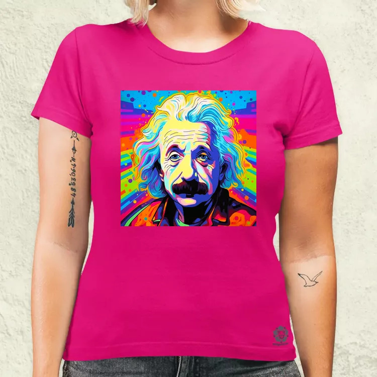 Pop art Einstein v15 női póló