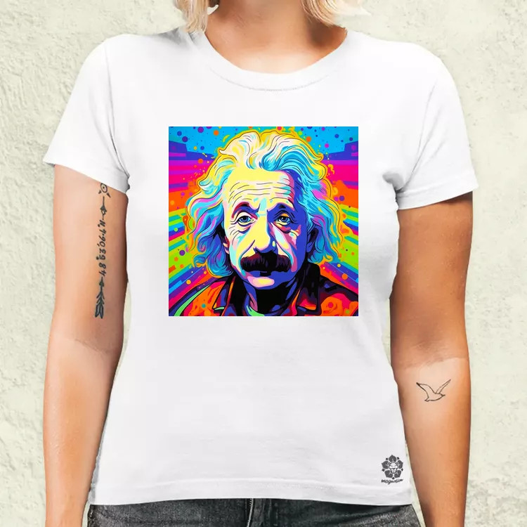 Pop art Einstein v15 női póló