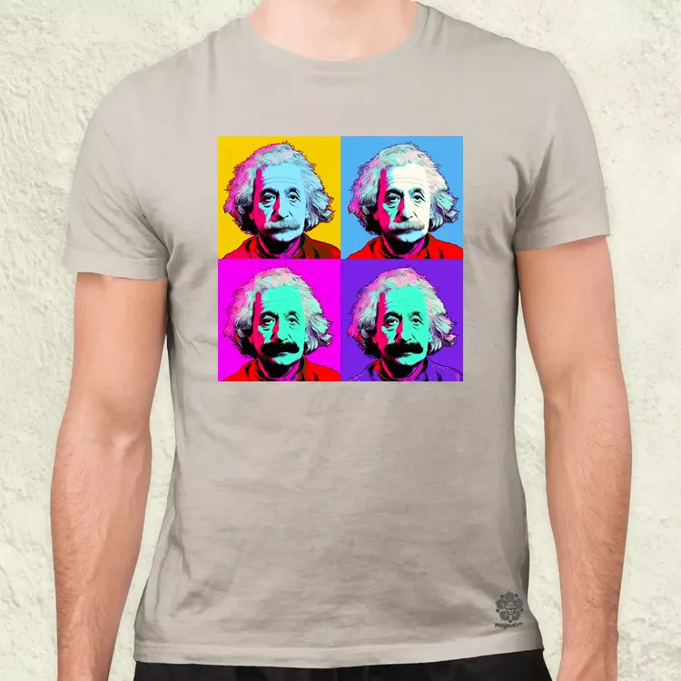 Pop art Einstein v2 férfi póló