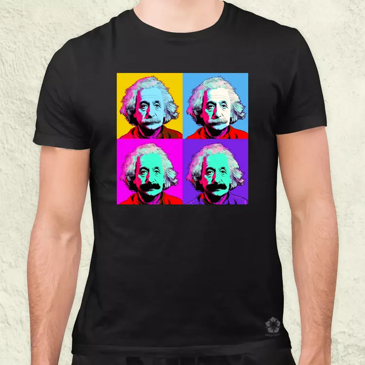 Pop art Einstein v2 férfi póló