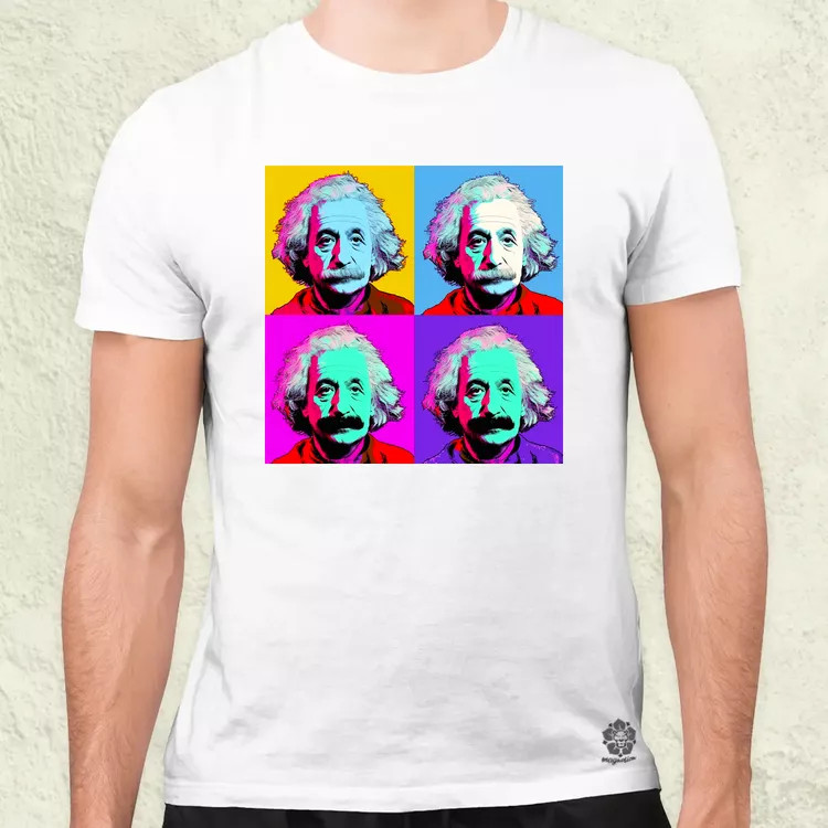 Pop art Einstein v2 férfi póló