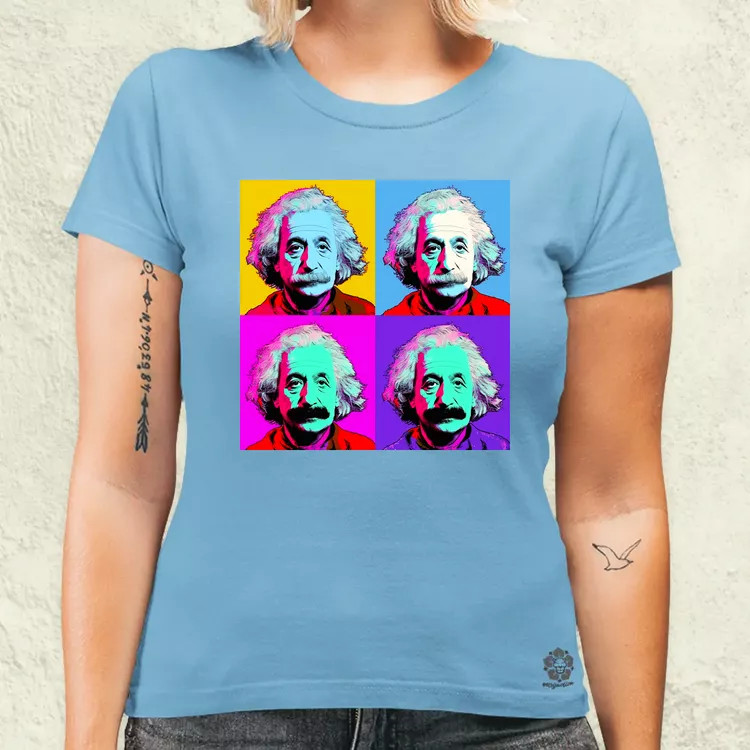 Pop art Einstein v2 női póló