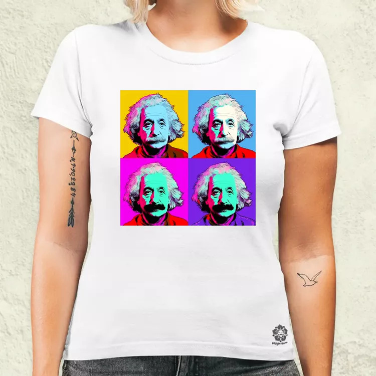 Pop art Einstein v2 női póló