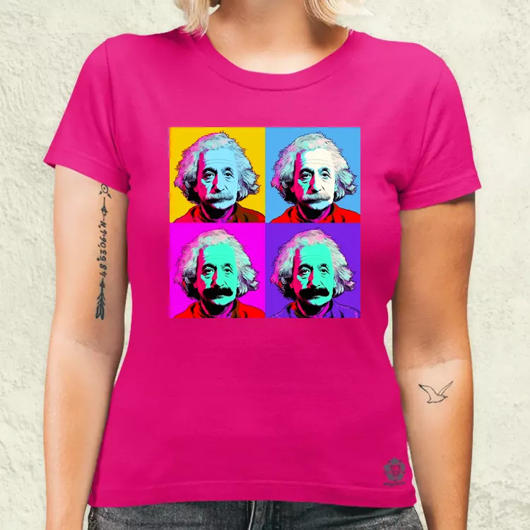 Pop art Einstein v2 női póló