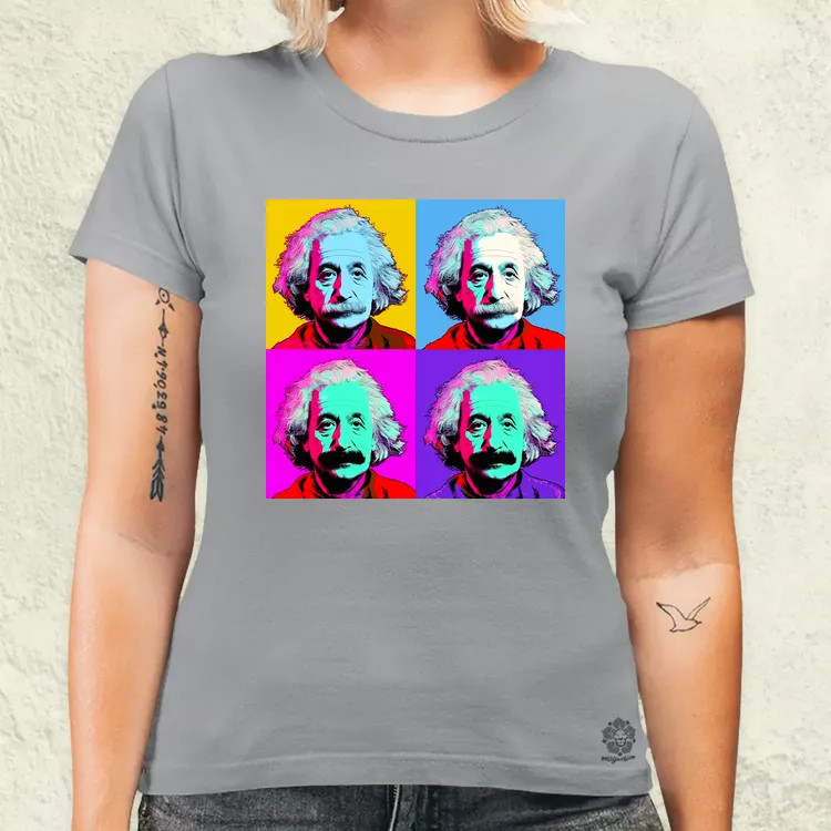 Pop art Einstein v2 női póló