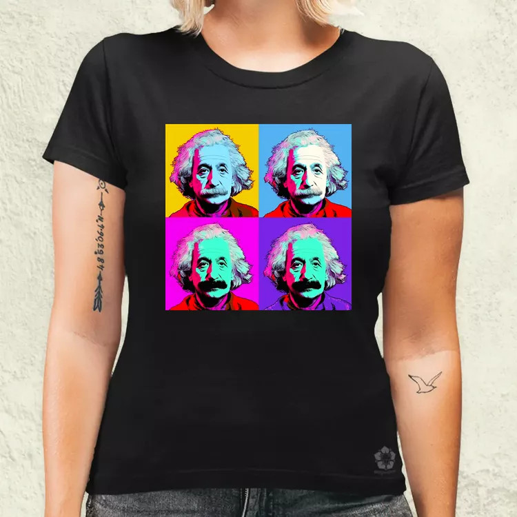 Pop art Einstein v2 női póló
