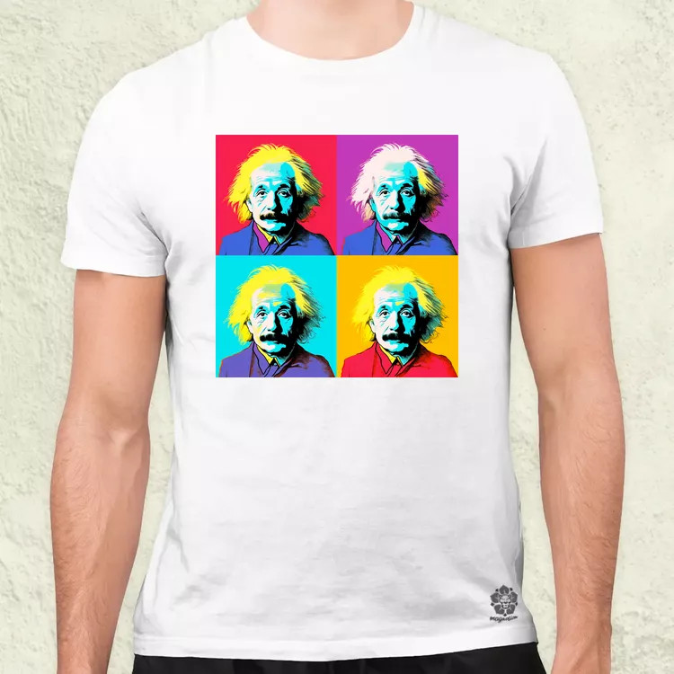 Pop art Einstein v3 férfi póló