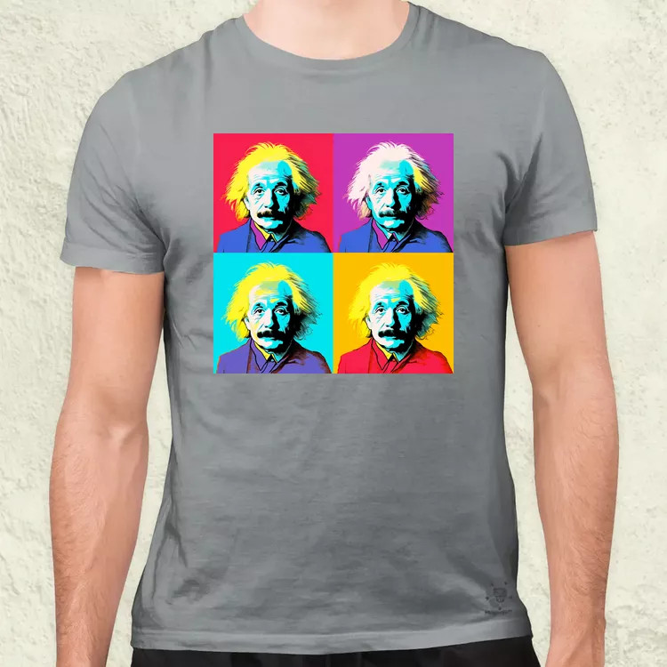 Pop art Einstein v3 férfi póló