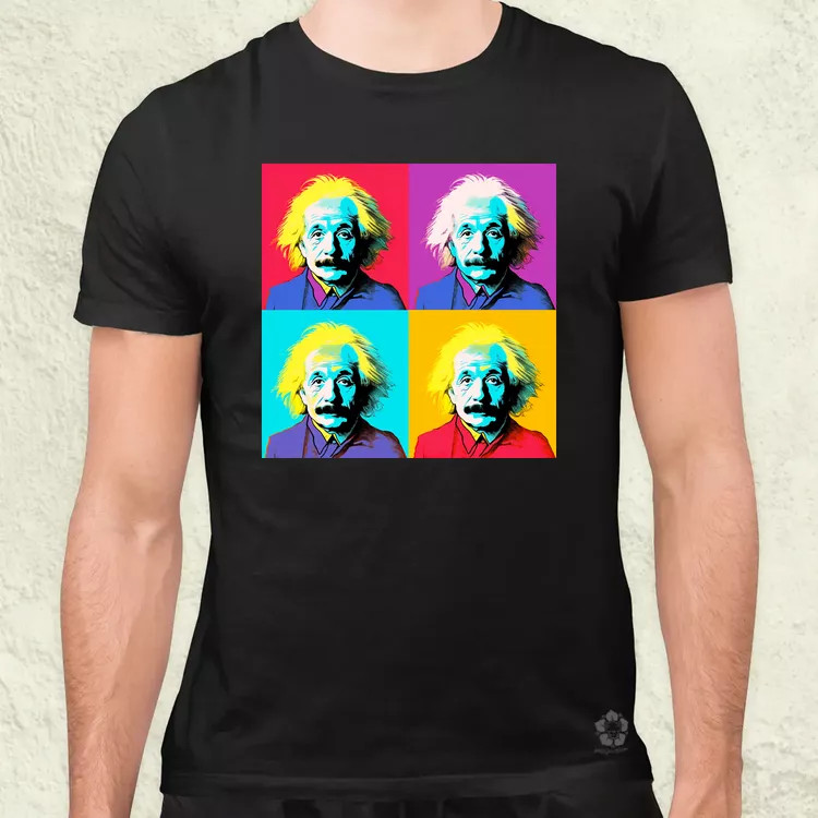 Pop art Einstein v3 férfi póló