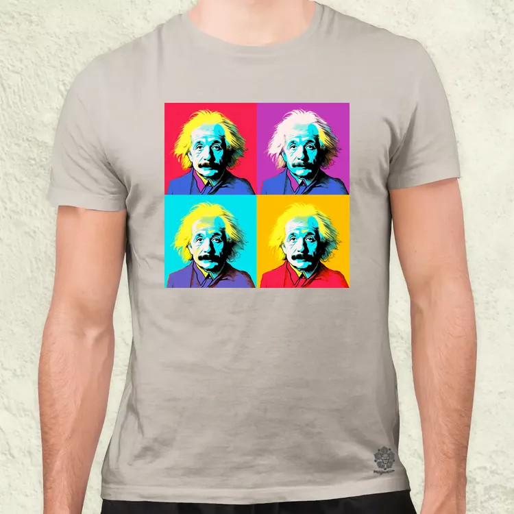 Pop art Einstein v3 férfi póló