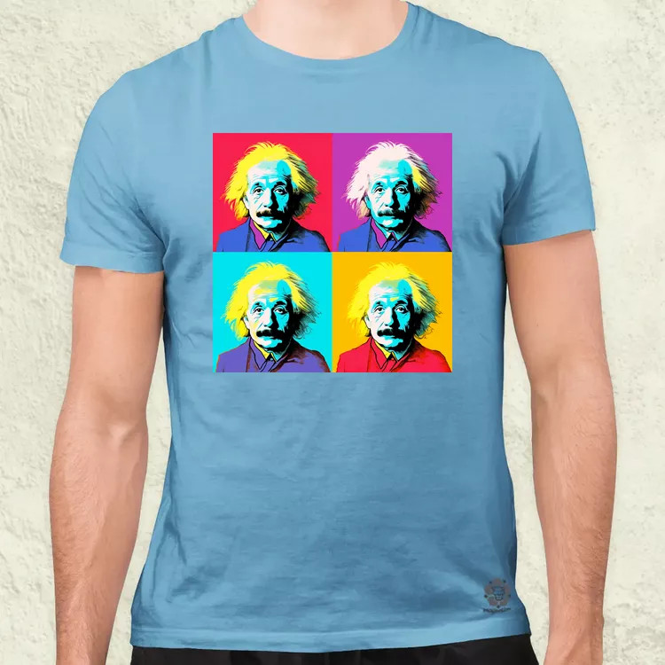 Pop art Einstein v3 férfi póló