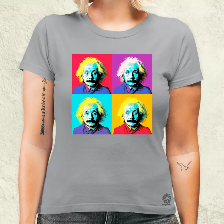 Pop art Einstein v3 női póló