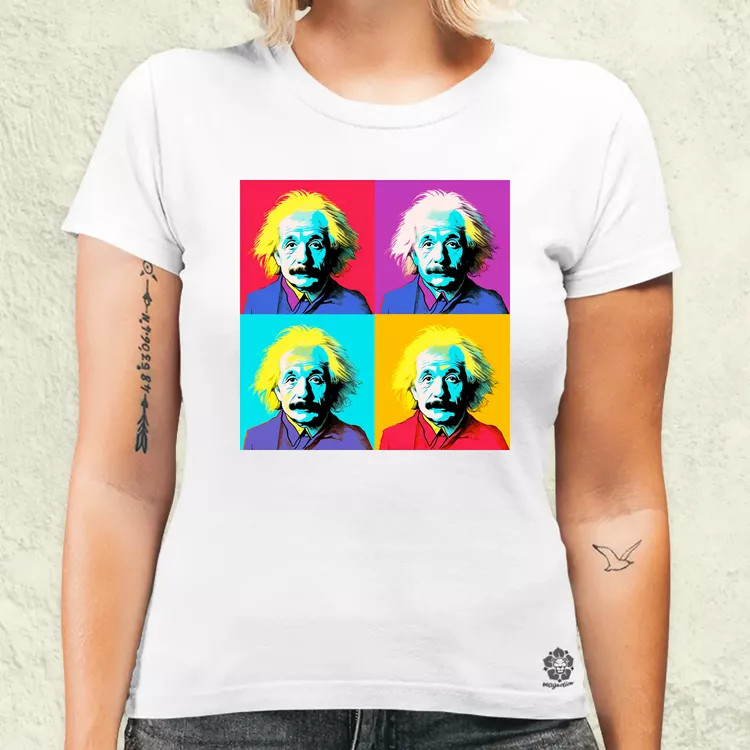 Pop art Einstein v3 női póló