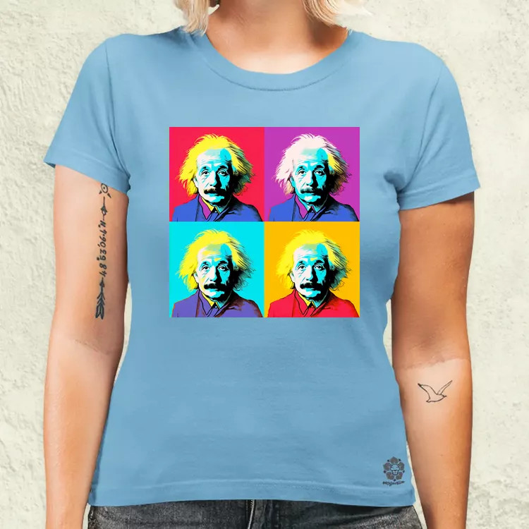 Pop art Einstein v3 női póló