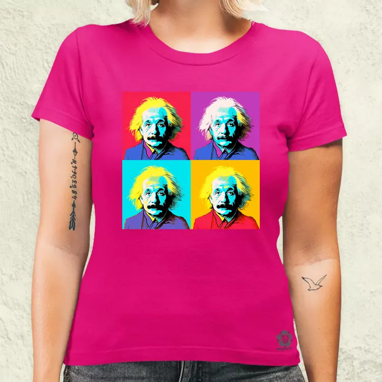 Pop art Einstein v3 női póló