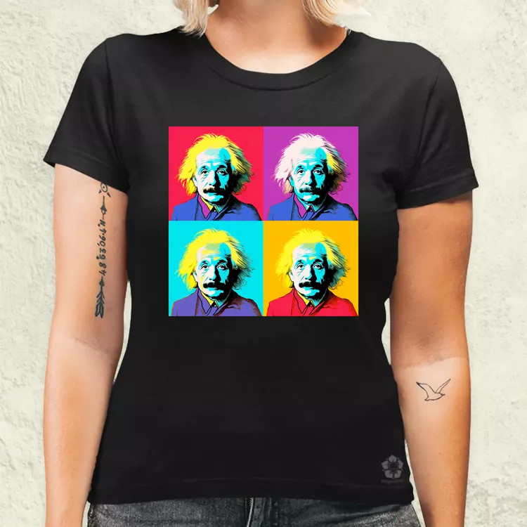 Pop art Einstein v3 női póló