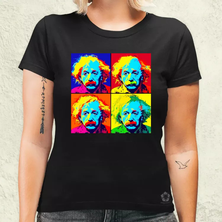 Pop art Einstein v4 női póló