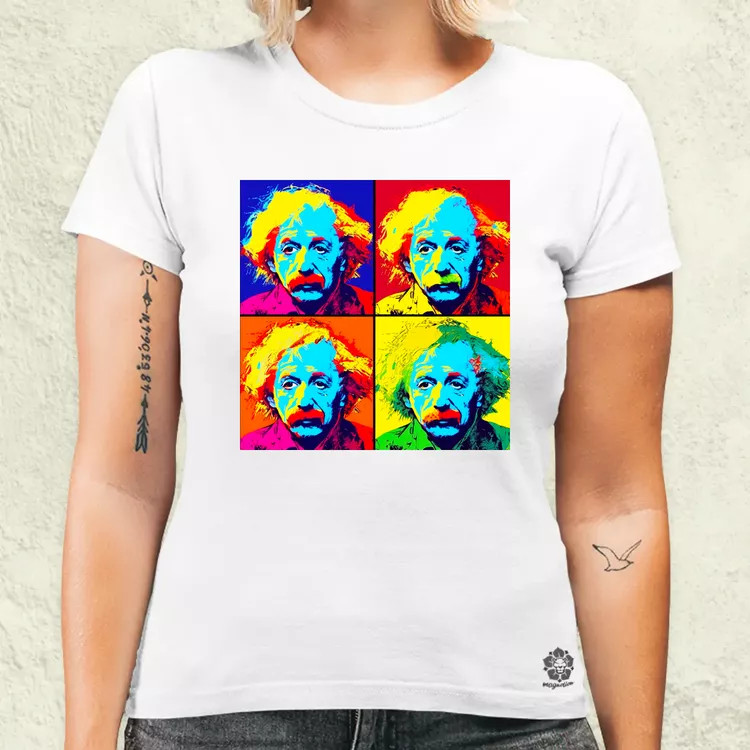 Pop art Einstein v4 női póló
