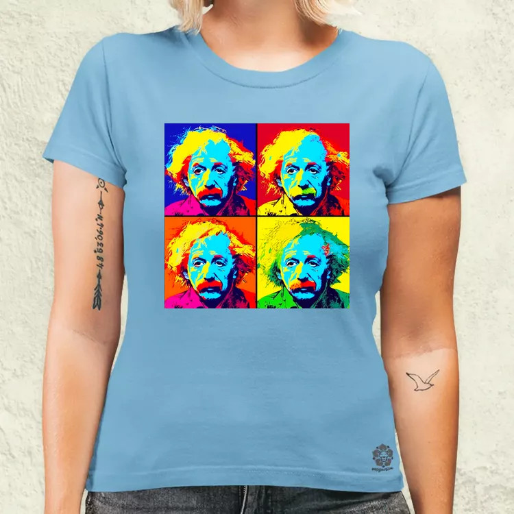 Pop art Einstein v4 női póló
