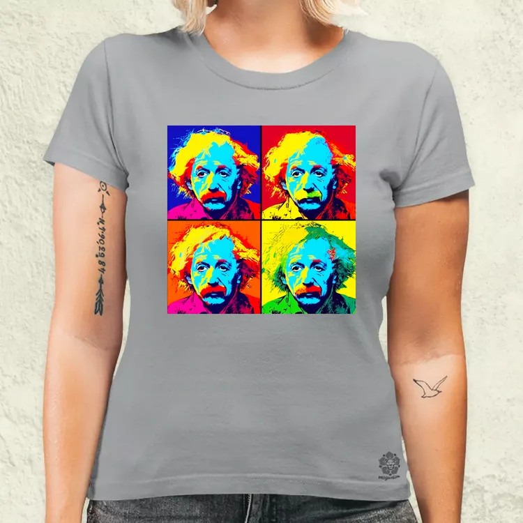 Pop art Einstein v4 női póló