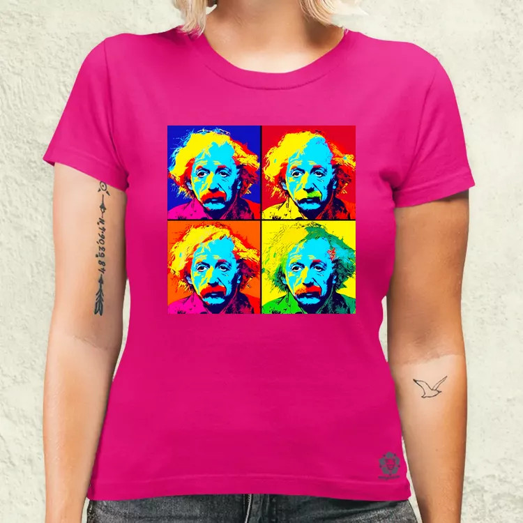 Pop art Einstein v4 női póló