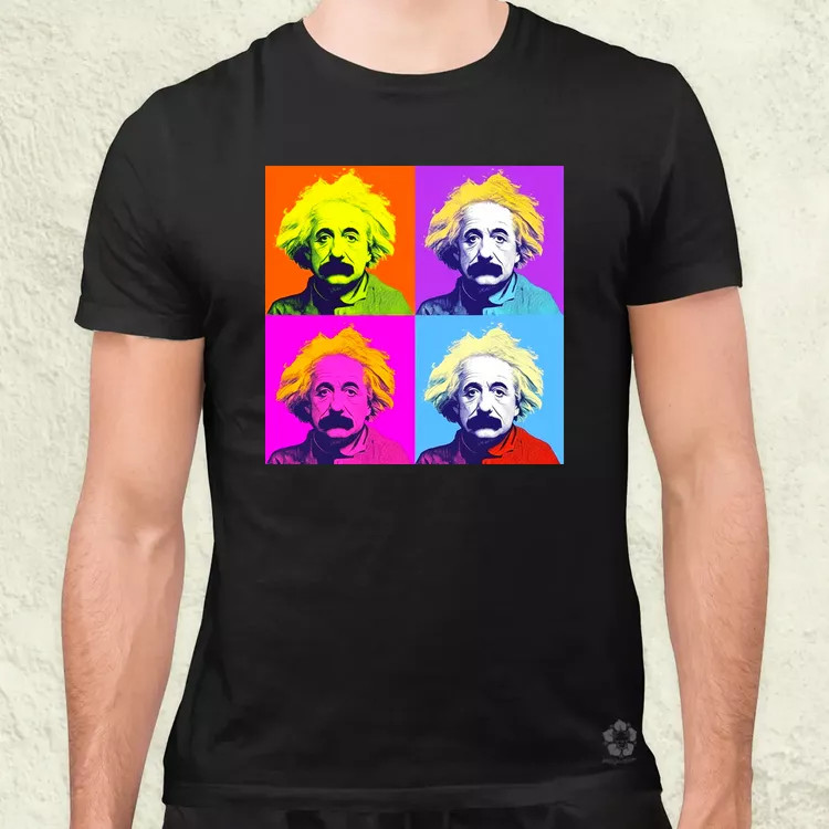 Pop art Einstein v5 férfi póló