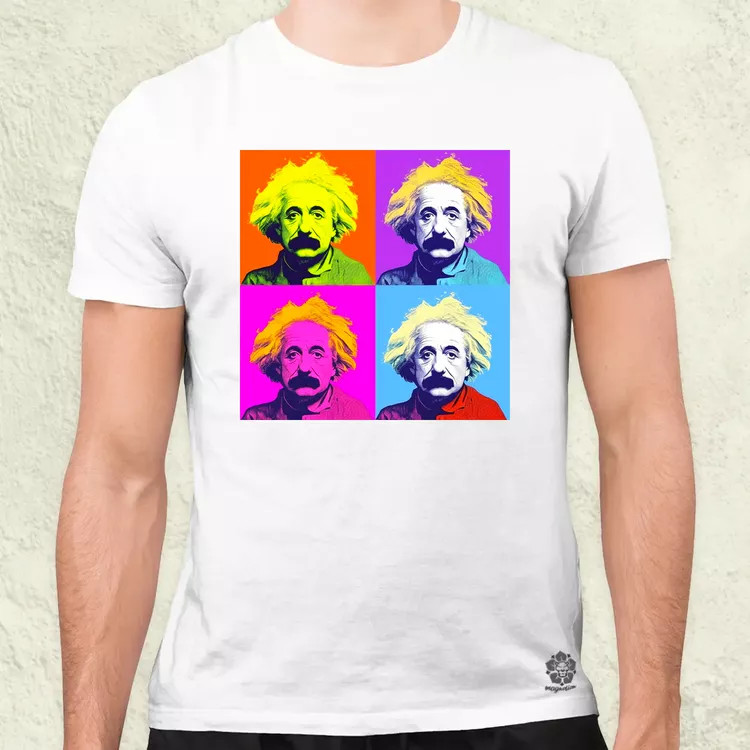 Pop art Einstein v5 férfi póló
