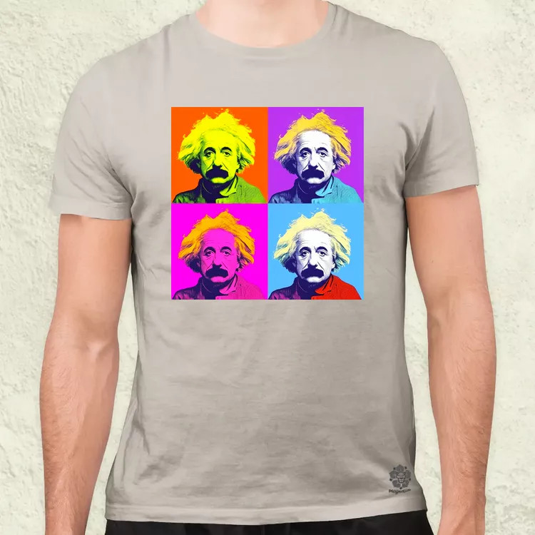 Pop art Einstein v5 férfi póló