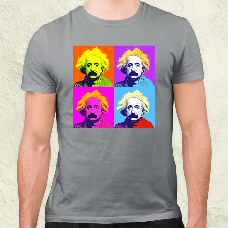 Pop art Einstein v5 férfi póló