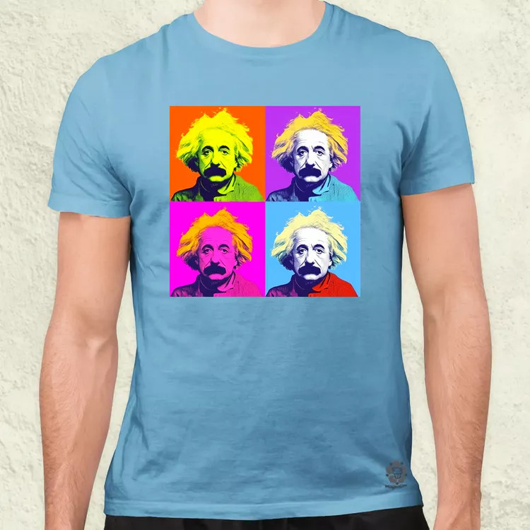 Pop art Einstein v5 férfi póló