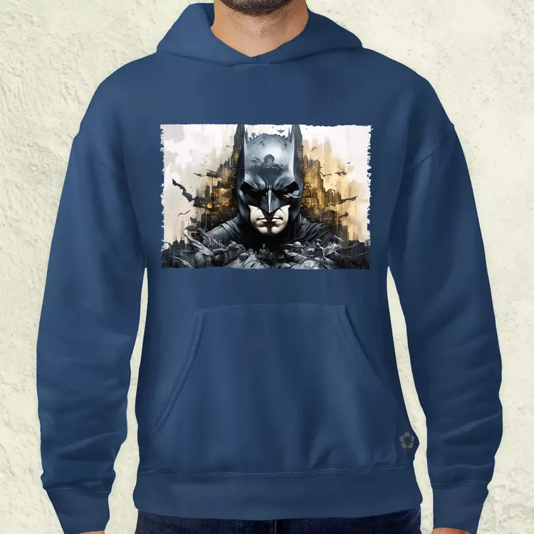 Pareidolia Batman város fantázia v6 férfi pulóver