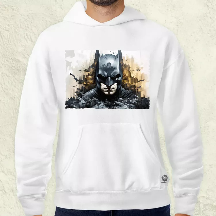 Pareidolia Batman város fantázia v6 férfi pulóver