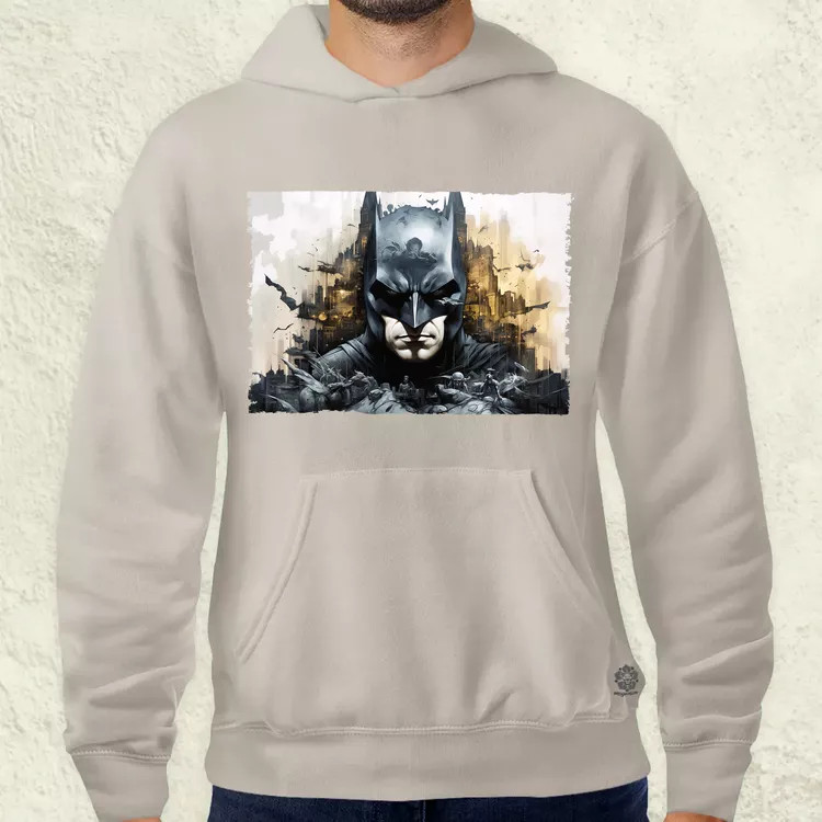 Pareidolia Batman város fantázia v6 férfi pulóver