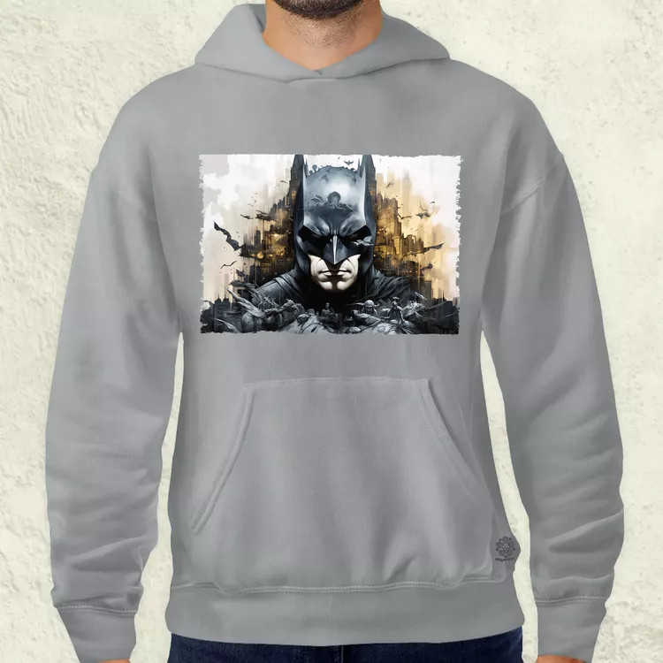 Pareidolia Batman város fantázia v6 férfi pulóver