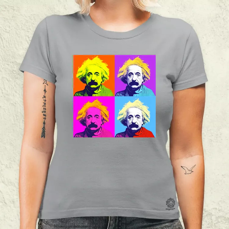 Pop art Einstein v5 női póló