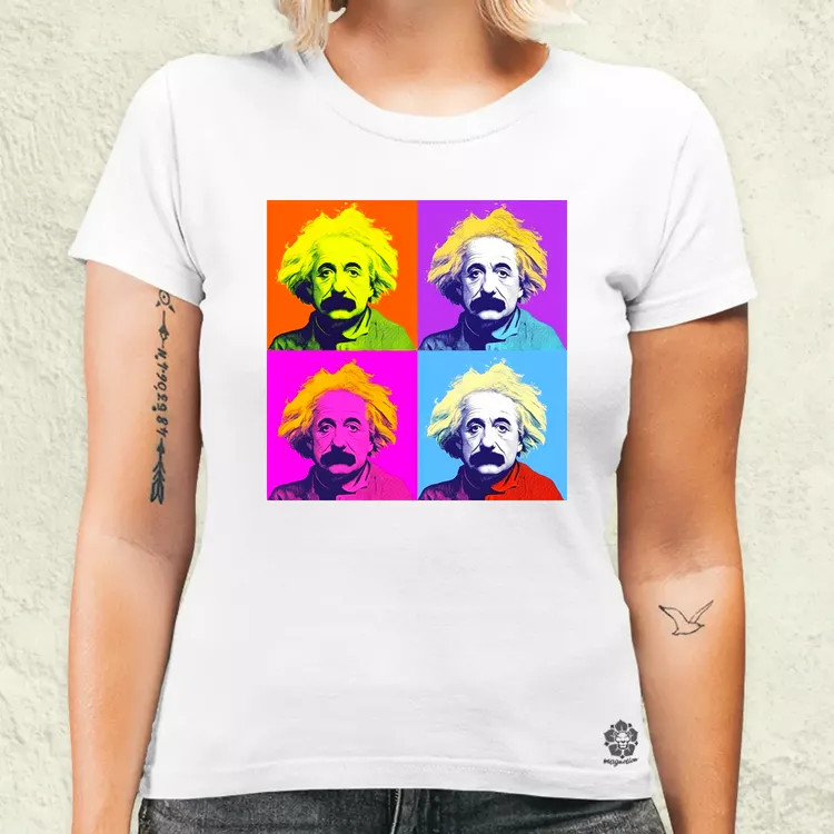 Pop art Einstein v5 női póló