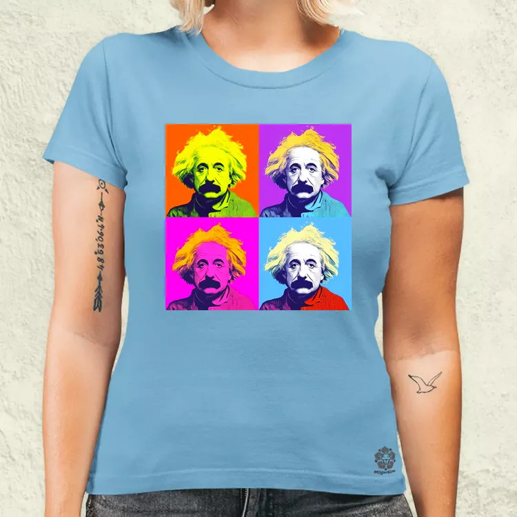 Pop art Einstein v5 női póló