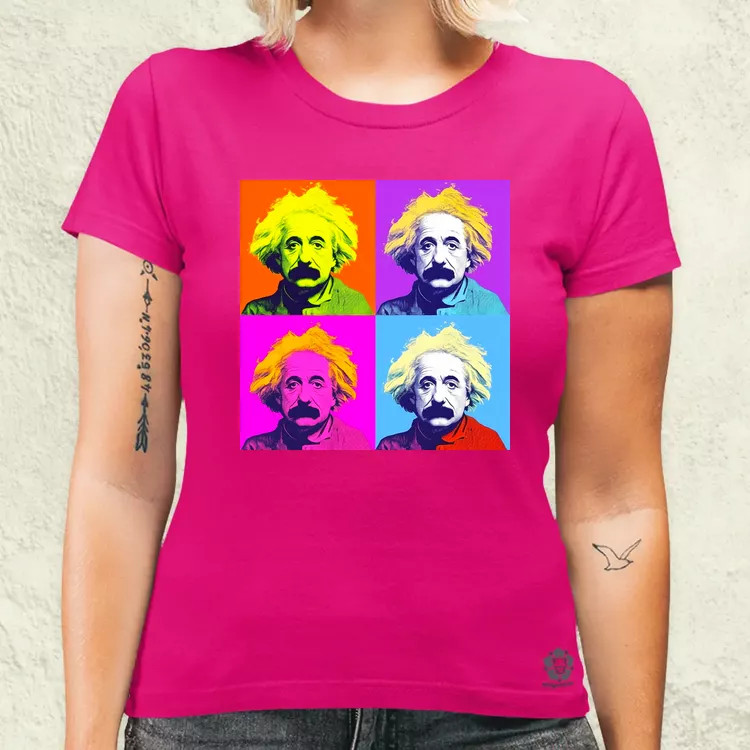 Pop art Einstein v5 női póló