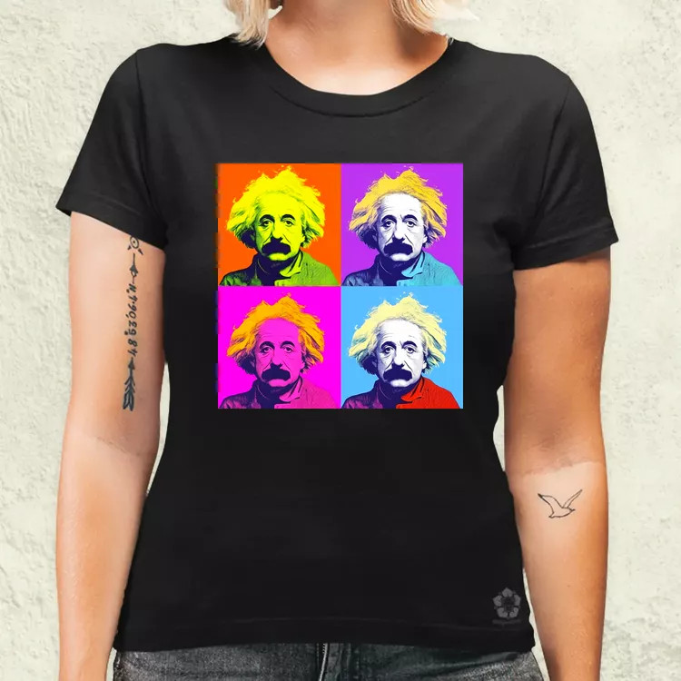 Pop art Einstein v5 női póló