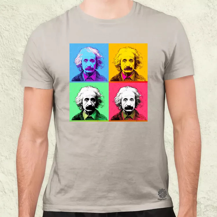 Pop art Einstein v6 férfi póló
