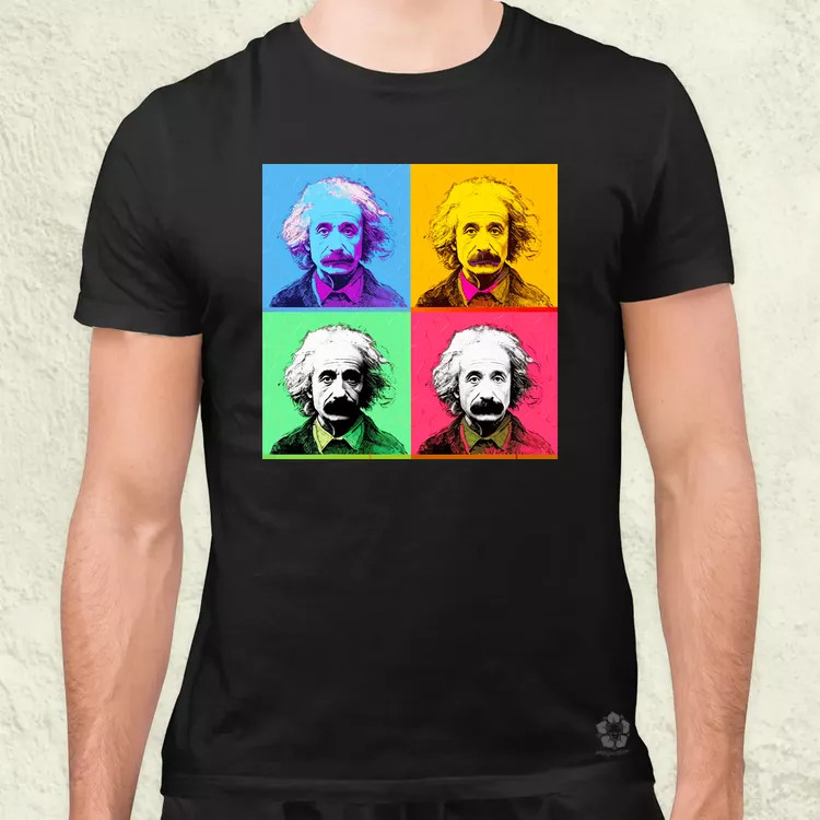 Pop art Einstein v6 férfi póló