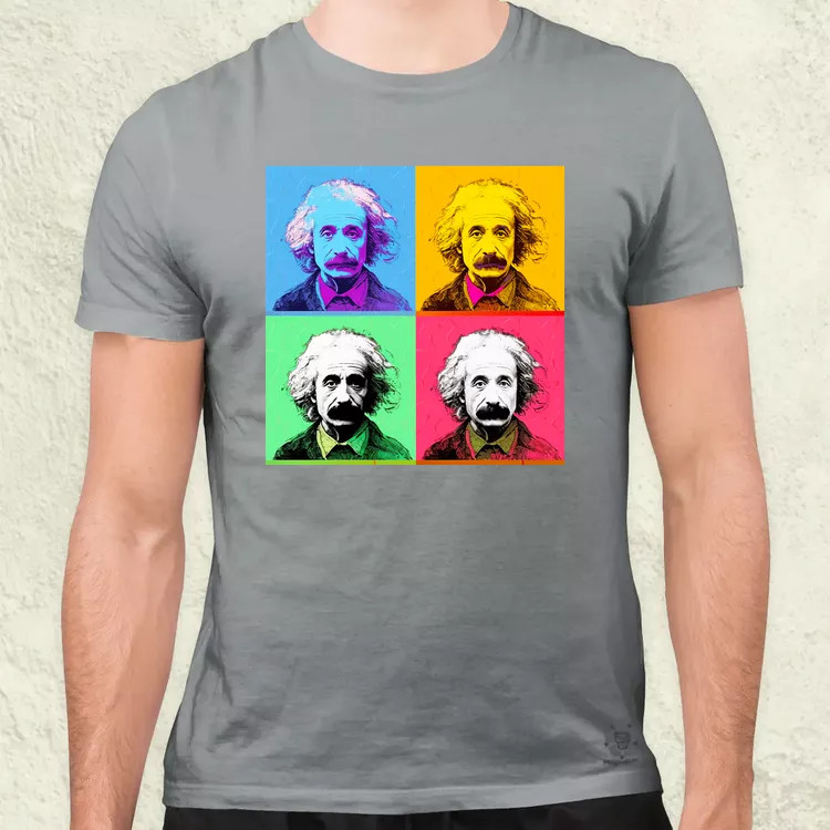 Pop art Einstein v6 férfi póló