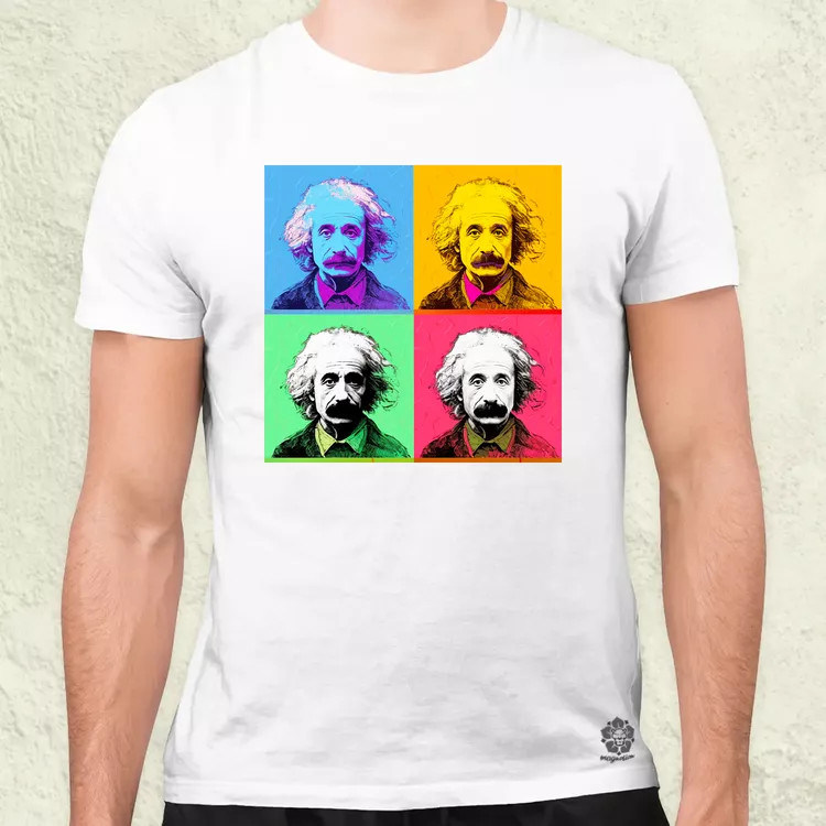 Pop art Einstein v6 férfi póló