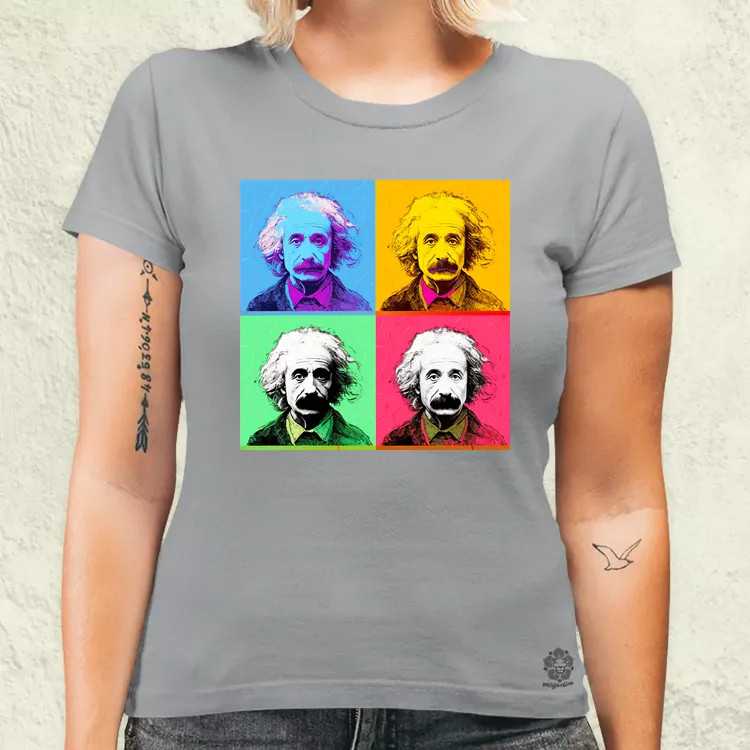 Pop art Einstein v6 női póló