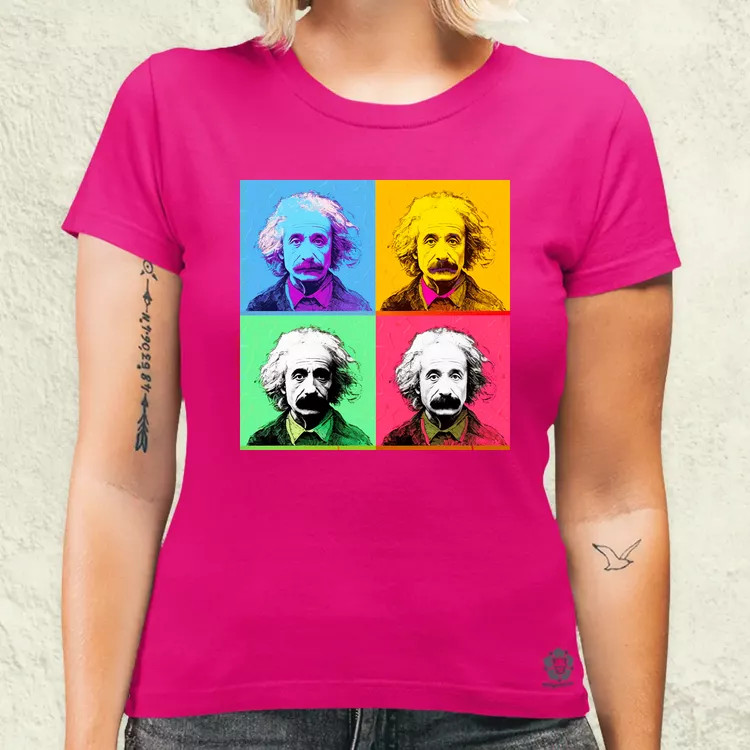 Pop art Einstein v6 női póló