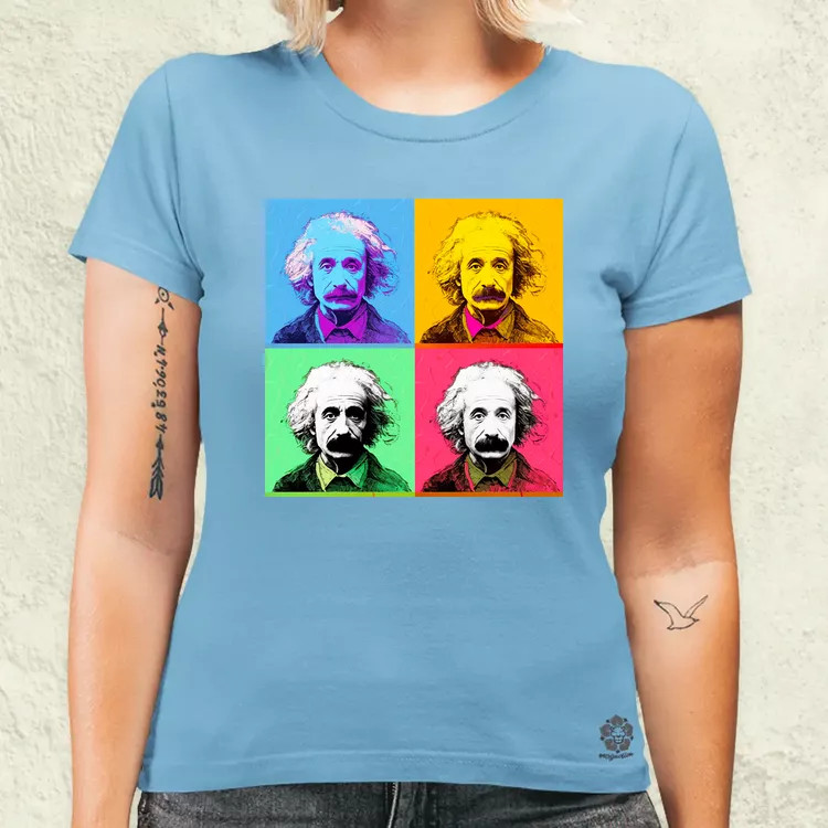 Pop art Einstein v6 női póló