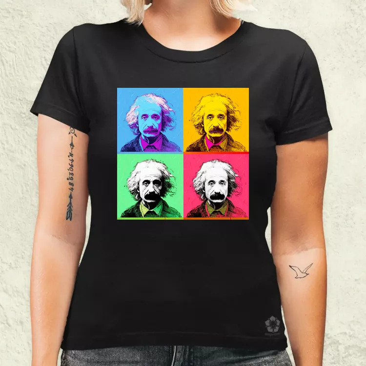 Pop art Einstein v6 női póló